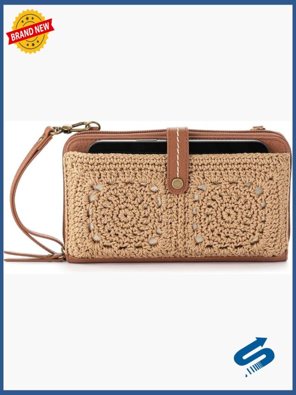 Convertible Crossbody Wristlet Purse with Phone Pocket